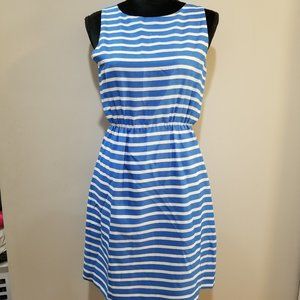 J Crew Blue White Stripe Tank Dress 4